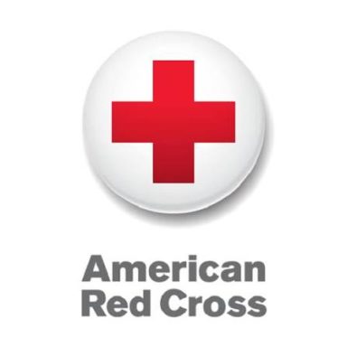 Logo of the American Red Cross with a red cross and text below.